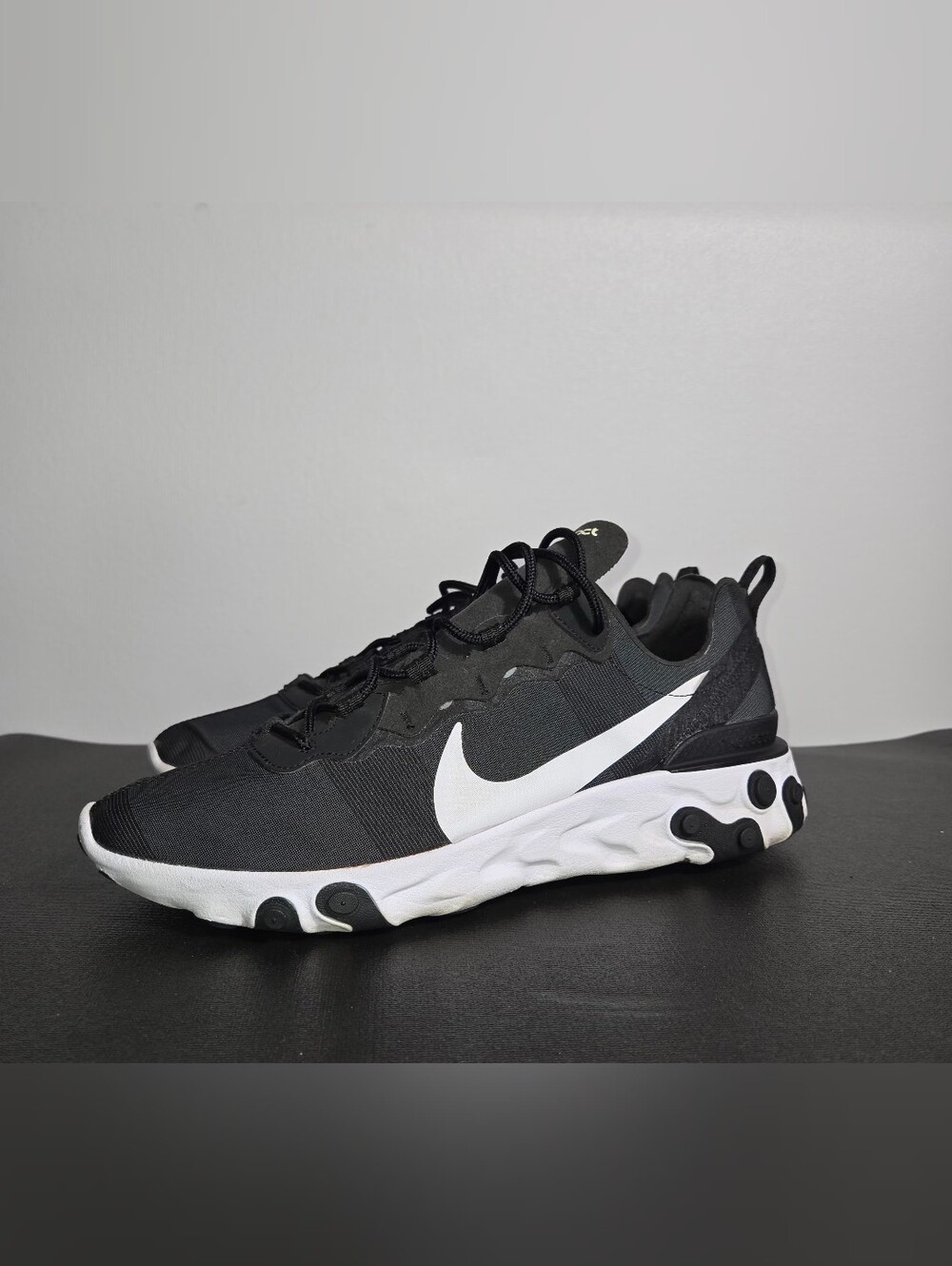 Nike React Element 55 BlackWhite Oreo Running Shoes Men’s BQ6166-003